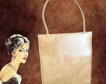 1950s Brown Calf Leather Handbag, Parisian Leathergoods Australia