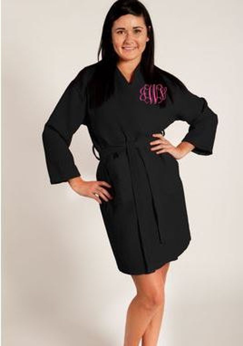 Lightweight Waffle Weave Bath Spa /& Bridesmaids Kimono Short Robes
