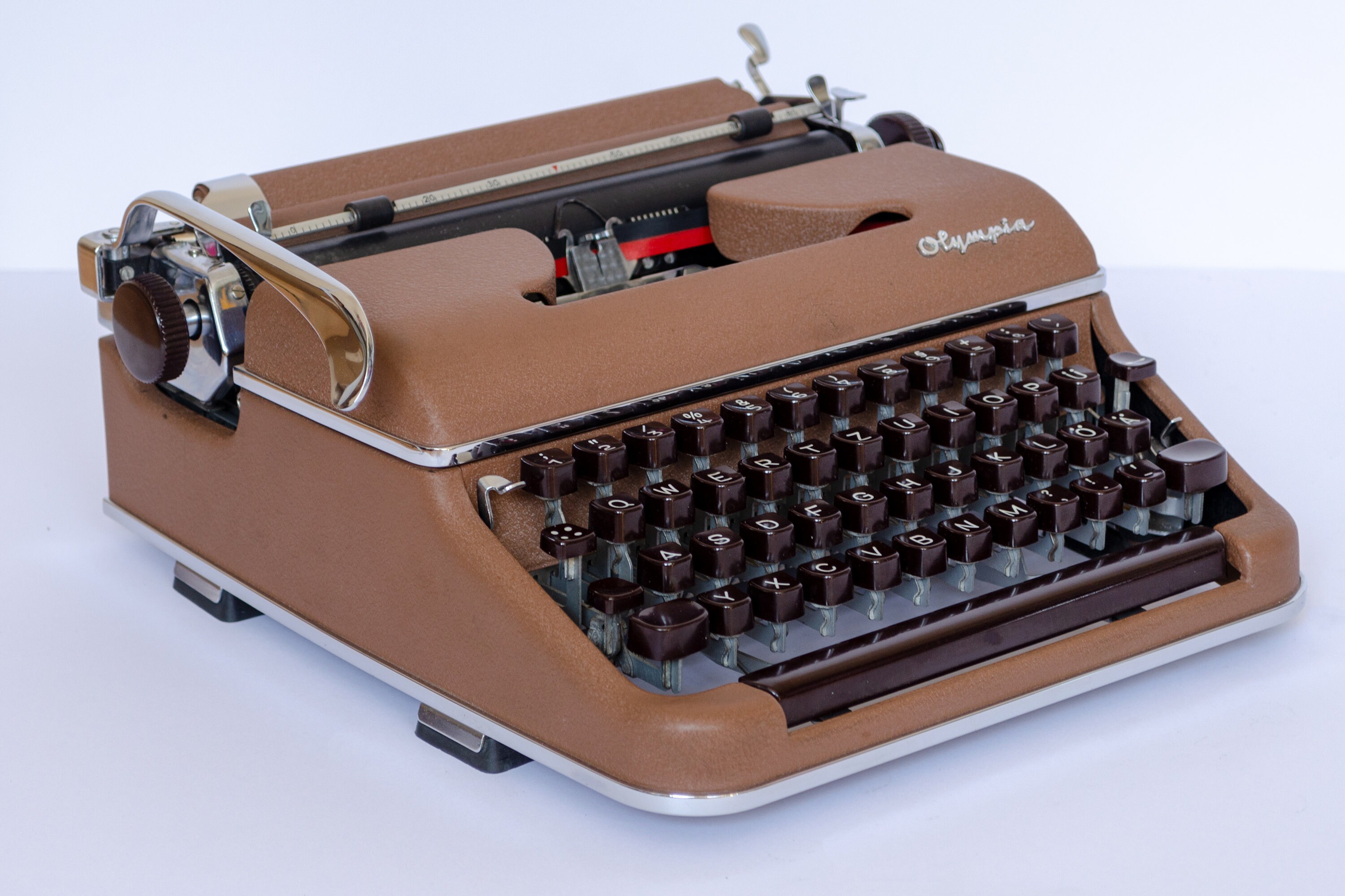 Typewriter OLYMPIA SM 2 brown working typewriter 1950 Etsy