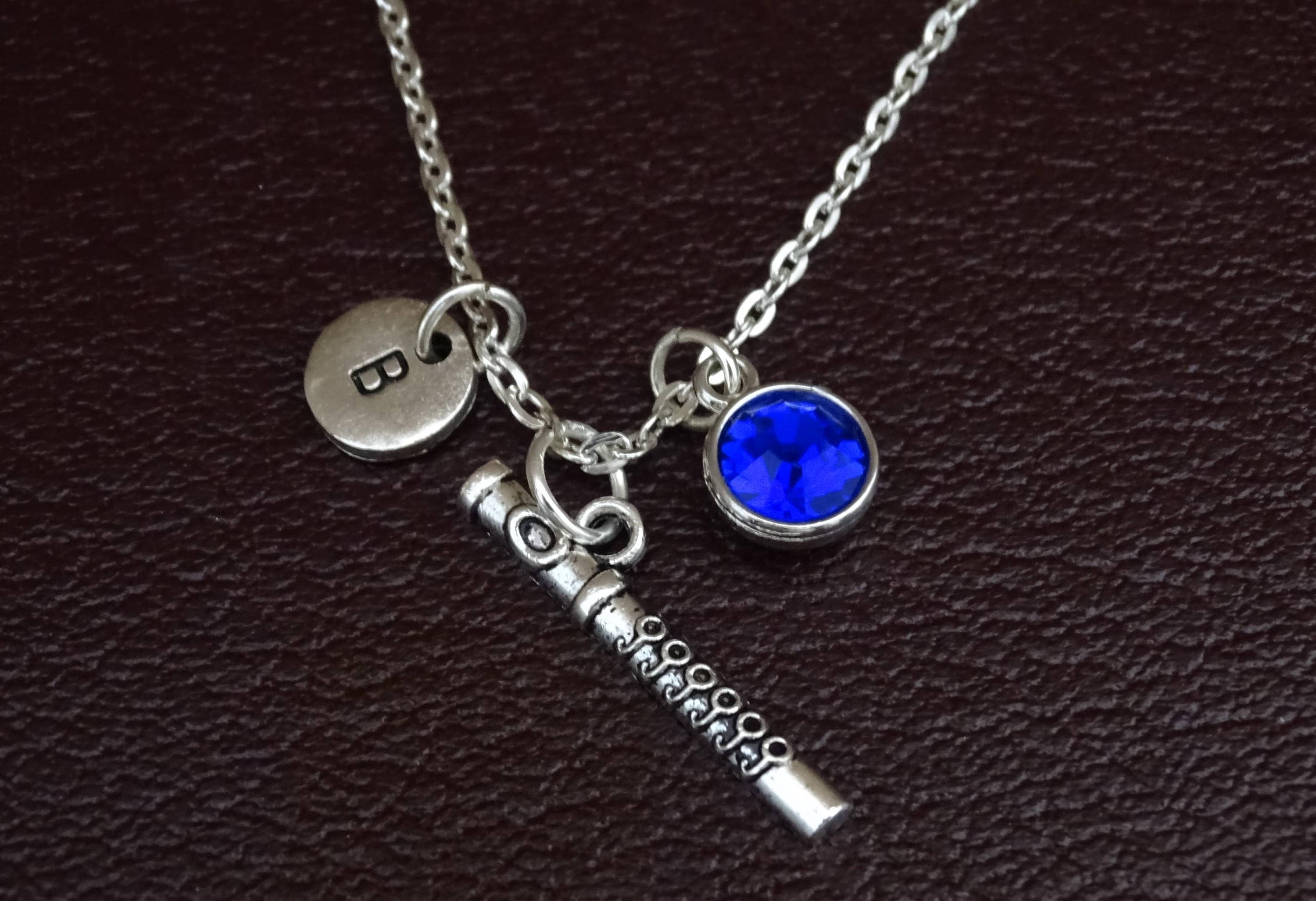 Flute Necklace Flute Charm Flute Pendant Flute Jewelry Etsy