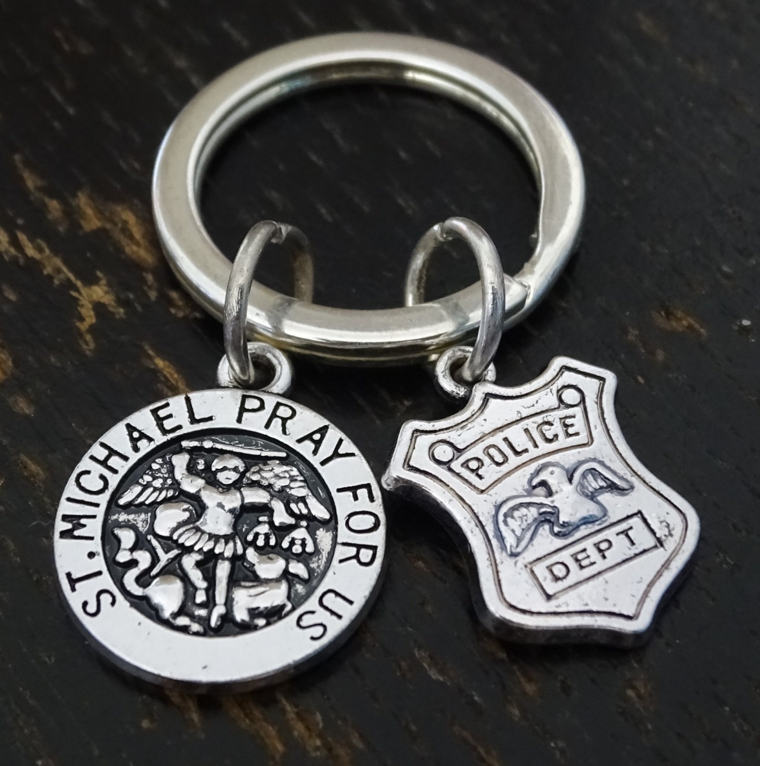 Police Keychain Custom Keychain Custom Key Ring Police Key Etsy