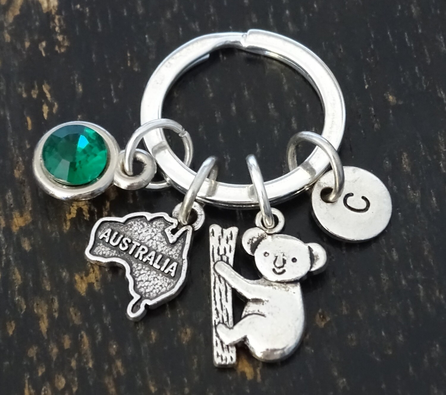 Australia Keychain Custom Keychain Custom Key Ring Etsy