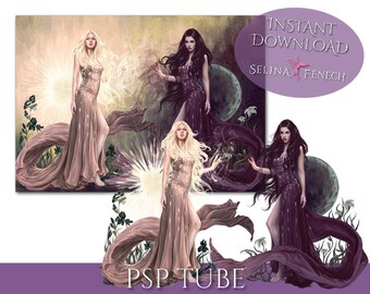 PSP Tagger Tube Lovers 78 Tarot Elements Fairy Fantasy Digital Scrapbooking Download PSD Graphic
