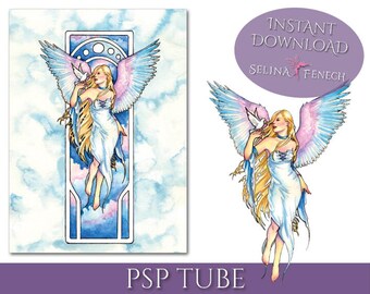 PSP Tagger Tube Lovers 78 Tarot Elements Fairy Fantasy Digital Scrapbooking Download PSD Graphic