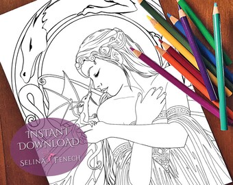 Faedorables Buzzy Buddies Reading Chart Coloring PageDigi Stamp Fantasy Printable Download by Selina Fenech