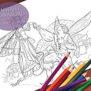 ¿Puedo tener esta página para colorear de Dance Fairy Companions/Digi Stamp Fantasy Descarga imprimible por Selina Fenech?