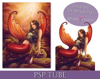 PSP Tagger Tube - Pirates Life for Me - Mermaid Fantasy Digital Scrapbooking Download PSD Graphic
