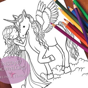 Enchanted BFFs Faedorables Sweet and Simple Malseite/Digi Stamp Fantasy zum Ausdrucken zum Download von Selina Fenech
