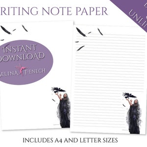 Papel de notas para escribir cartas - Perdón - Fantasy Art Journalling Papelería Imprimible Descargar por Selina Fenech