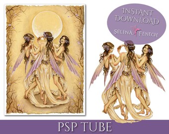 PSP Tagger Tube - Dance of the Graces - Fairy Fantasy Digital Scrapbooking Download PSD Graphic