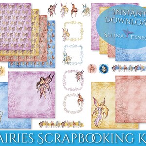 Nouveau Fairies Digital Scrapbooking Kit PSP Tagger Tube Fairy Fantasy Digital Scrapbooking Télécharger PSD Graphic