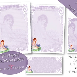 Papel de escritura de cartas - Su lugar especial - Fantasía Fairy Art Papelería imprimible Scrapbooking Diseño Descarga instantánea