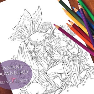Verzauberter Kuss Fee Gefährten Malseite/Digi Stamp Fantasy Printable Download by Selina Fenech