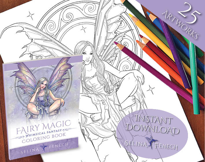 Fairy Magic Whimsical Fantasy Coloring Collection Coloring | Etsy