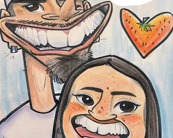 Szalona karykatura - para kolorów