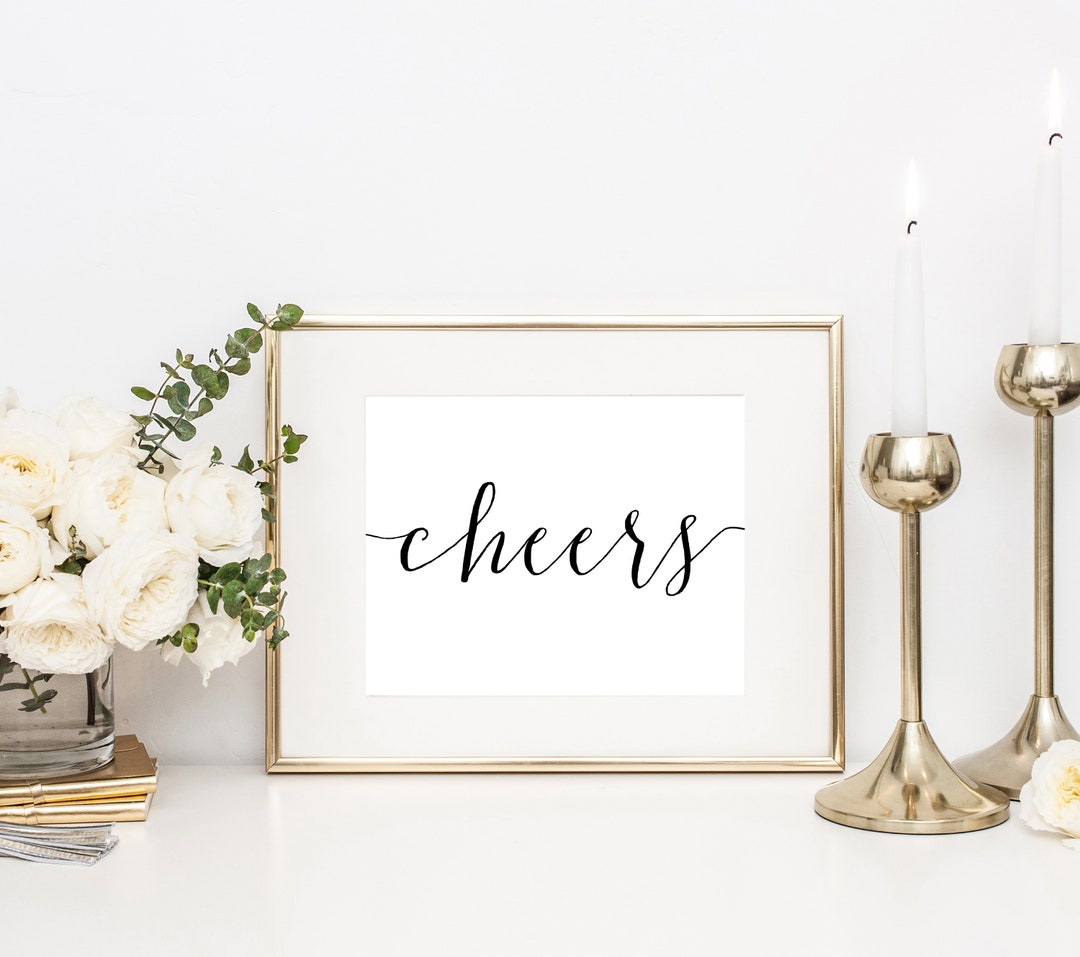 Cheers Sign, Bar Sign, Cheers, Cheers Printable, Programs Sign ...