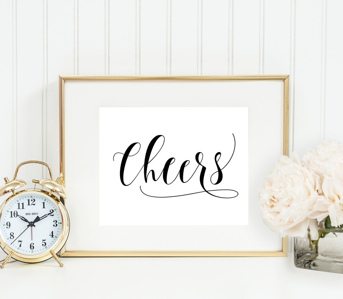 Cheers Sign Bar Sign Cheers Cheers Printable Programs Etsy