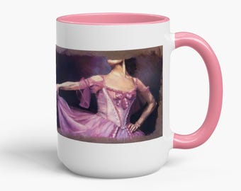 Taza con disfraz de ballet rosa
