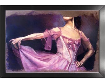 Epaulement-Dancer Framed Pastel Art Print