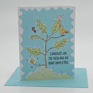 Carte de voeux durable pour anniversaire de fleurs sauvages à planter, zéro déchet - New Bud