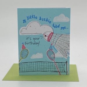 Cartão de felicitações de flores silvestres plantáveis sem desperdício Cartão de aniversário Cartão de sementes de flores silvestres para aniversário Feliz aniversário feito no Canadá badminton bday