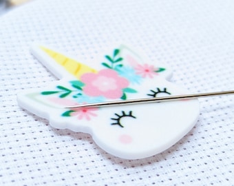 Unicorn Needle Minder - Fantasy Keeper, Needle Holder, Needle Nanny, Needle Magnet, Gift for Quilter, Embroidery Gift for Stitcher