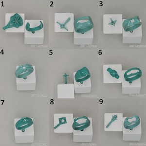 Ring aborned with small stones lost wax casting jewelry molds 9pc set. Lot 5