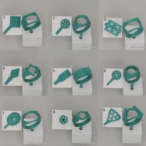 Vintage Ring Casting Molds – 9 Retro Artisan Jewelry Designs, Mid-Century Lot