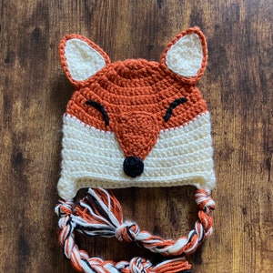 Crochet Fox Hat: Woodland Animal Beanie, Foxy Costume