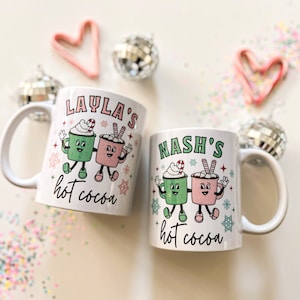 Holiday Kids Mug • Hot Cocoa Mug • Elf Gift • Christmas Kids Mug • Personalized Cocoa Mug • Personalized Kids Mug • Personalized Mug