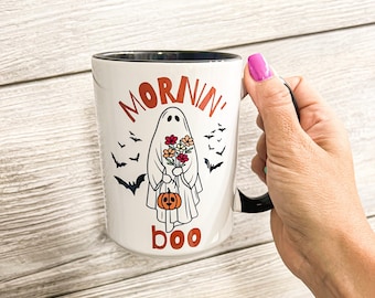 Mornin’ Boo Mug • Halloween Mug • Fall Mug • Halloween Coffee Bar