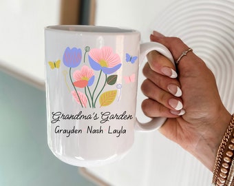 Grandma’s Garden Mug • Grandma Mug • Mother’s Day • Nana • Granny • Gram • Personalized Mug • Grandchildren Gift