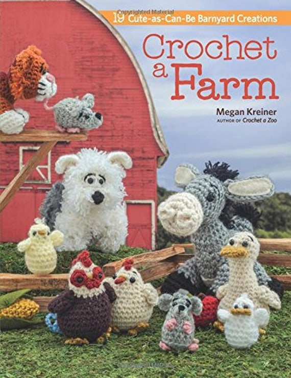 BARNYARD FARM ANIMALS CHICKEN /& PIG Baby GIRL Afghan PATTERN Crochet Patterns