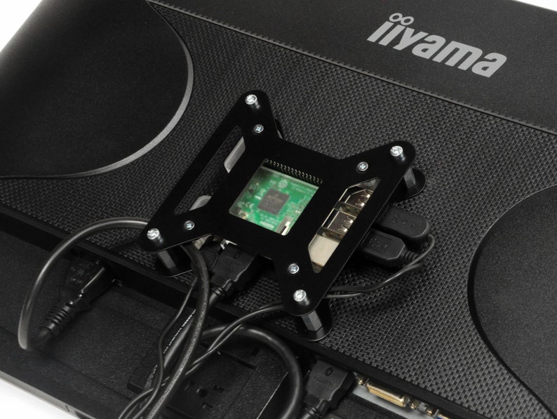 PiCano Black is a VESA mount and bracket case for Raspberry Pi. image 3