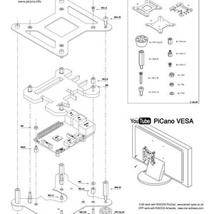 PiCano Black is a VESA mount and bracket case for Raspberry Pi. image 10