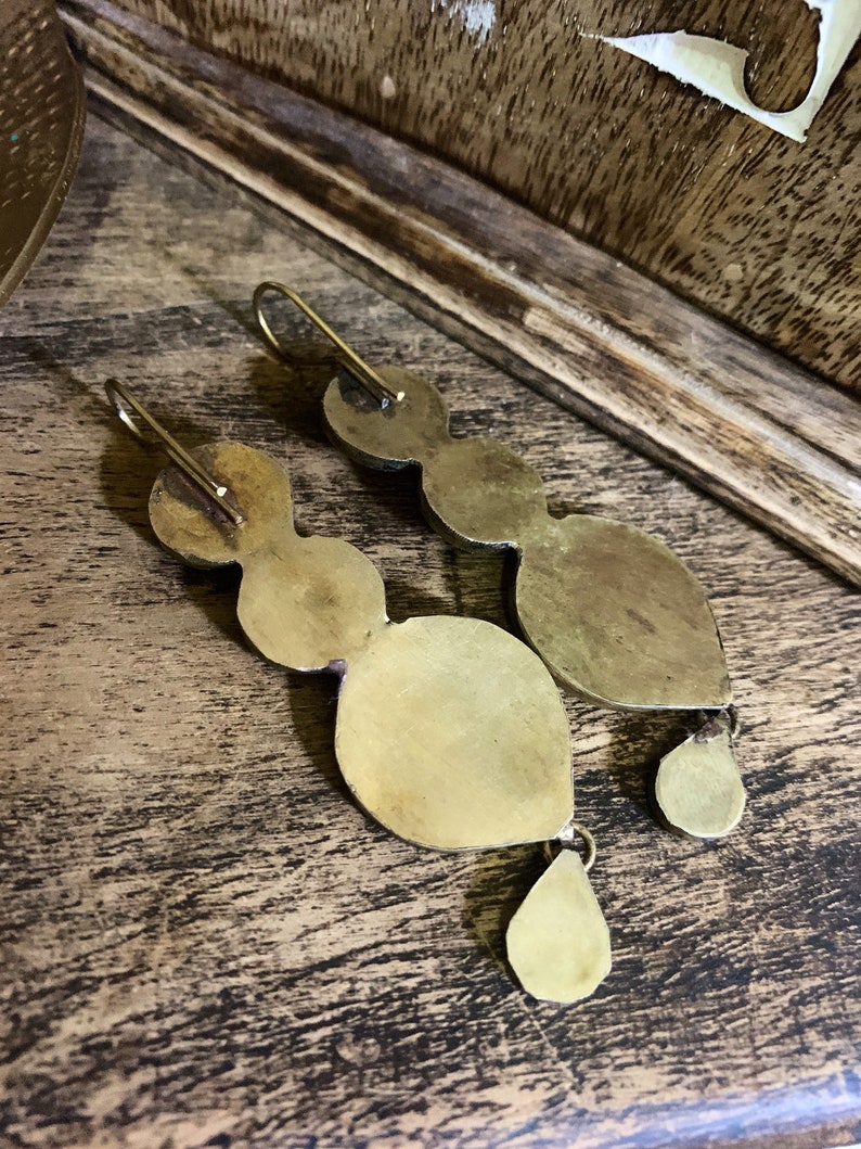 Boho ethnic statement earrings