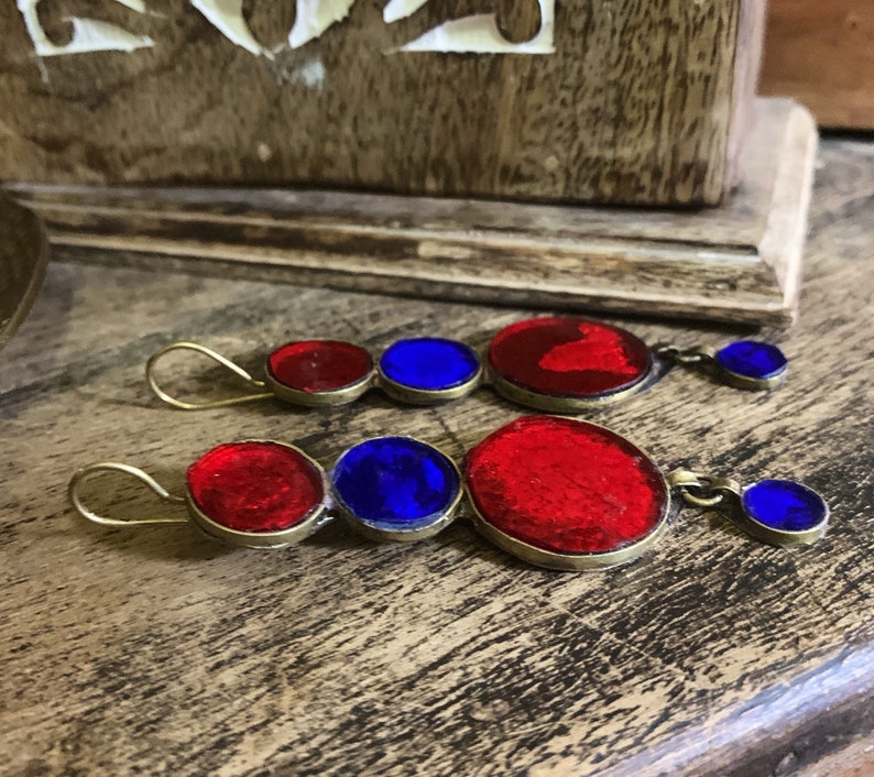 Boho ethnic statement earrings