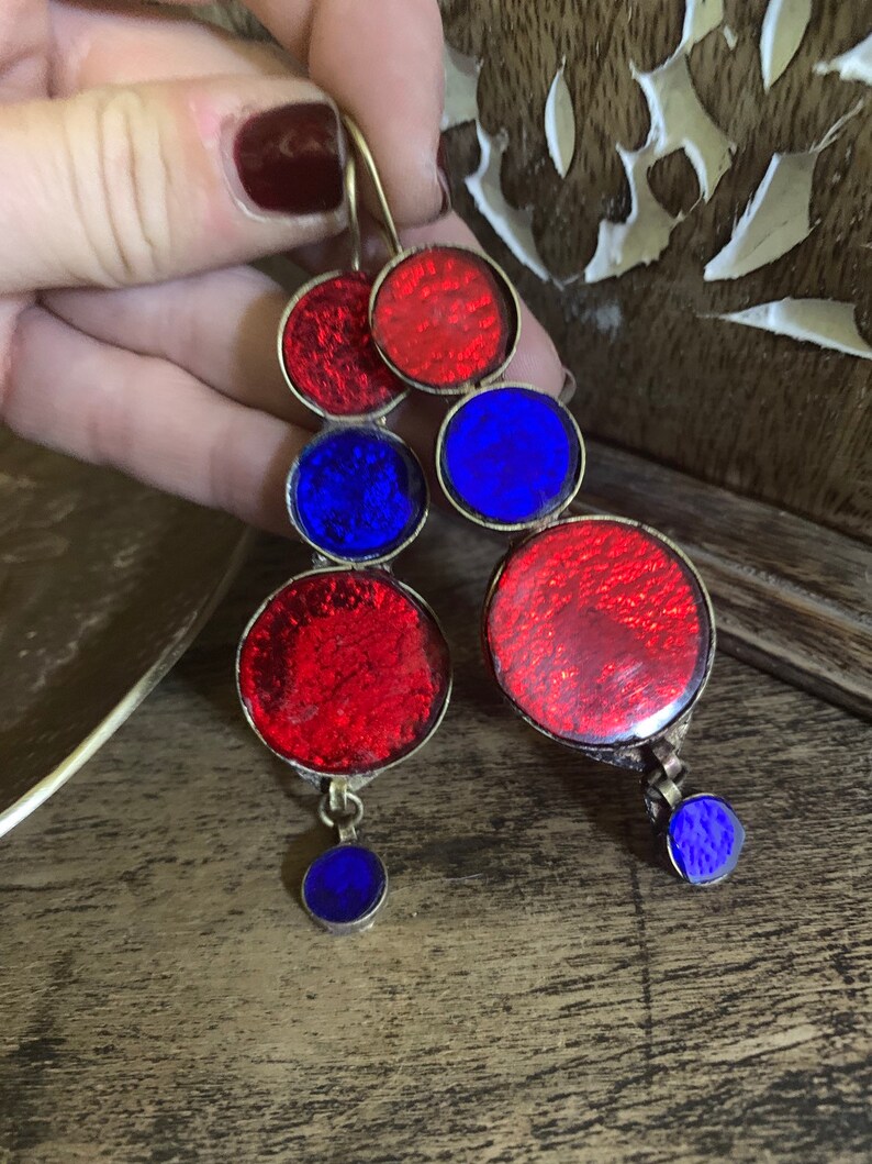 Boho ethnic statement earrings