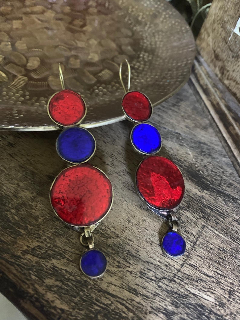 Boho ethnic statement earrings