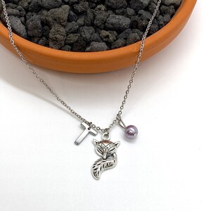 Silver Fox Necklace - Cute Fox Jewelry Gift, Animal Lover Necklace, Stay Clever Charm Necklace, Stainless Steel Chain, Gift for Her