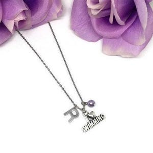 i love swimming swimmer gift swimmer necklace swimming necklace swimming jewelry swim team gift little girls jewelry swimmers gifts custom