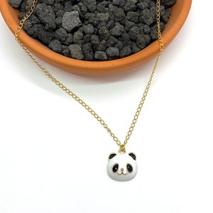 Gold panda necklace, panda bear head necklace, panda bear necklace, I can&#39;t bear to be without you, panda jewelry