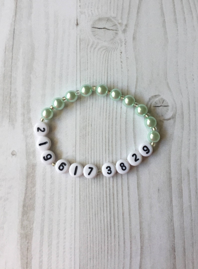 Kid's Safety Bracelet Phone Number Bracelet Personalized Etsy UK
