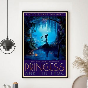 Princess Tiana Poster, Find Out What The Need Quote, Princess And The Frog Movie Poster, Vintage Disney Movie Poster Classic