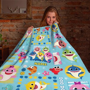 Baby Shark Blanket Etsy