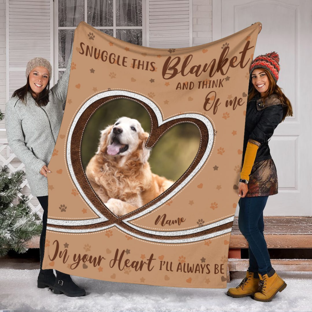 Personalized Pet Memorial Blanket, Custom Pet Photo Blanket, Dog ...