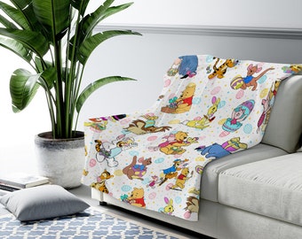 Pooh and Friends Easter Day Blanket, Pooh Bear Blanket, Winnie the