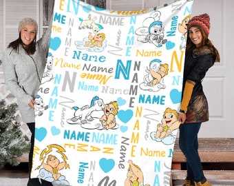 Manta personalizada con nombre de bebé Hércules y Pegaso, manta de lana de Hércules de Disney, juego familiar de Disneyland, mejor amigo, mundo de Walt Disney