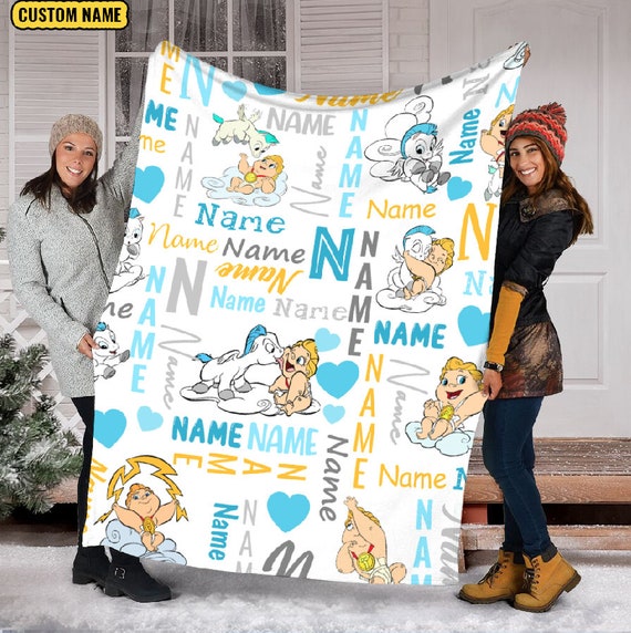 Personalized Name Baby Hercules and Pegasus Blanket, Disney Hercules Fleece  Blanket,Disneyland Family Matching,Best Friend,Walt Disney World