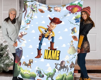 Personalized Name Disney Woody Blanket, Toy Story Characters Blanket,  Toy Story Blanket, Disney Toy Story Blanket, Blanket Birthday Gifts